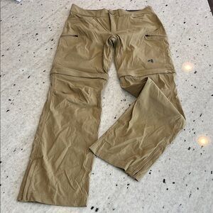 Eddie Bauer Men's Khaki Cargo Hiking Zip-Off Pants